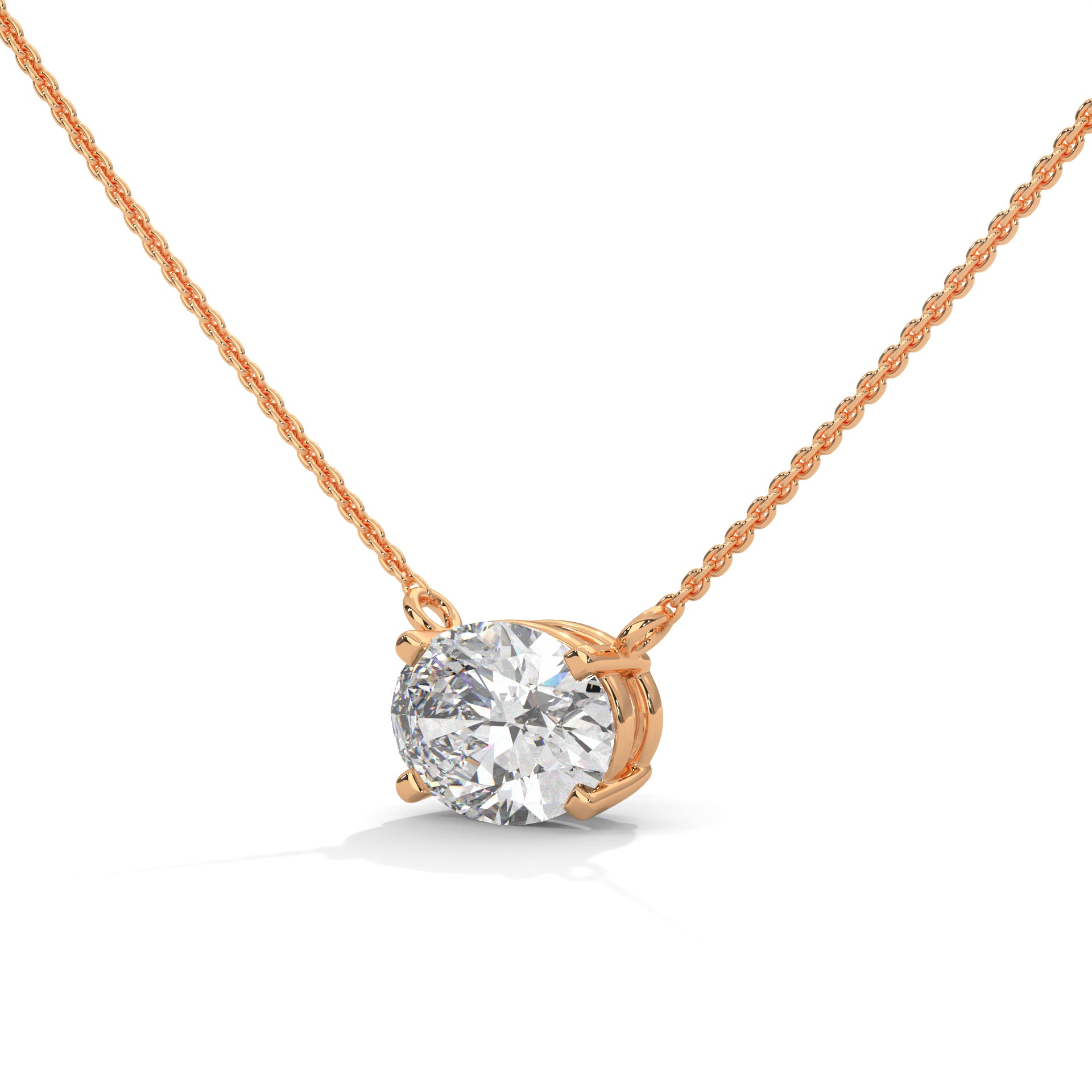 Adeline Oval Diamond Solitaire Pendant Necklace (2.00 ct.)