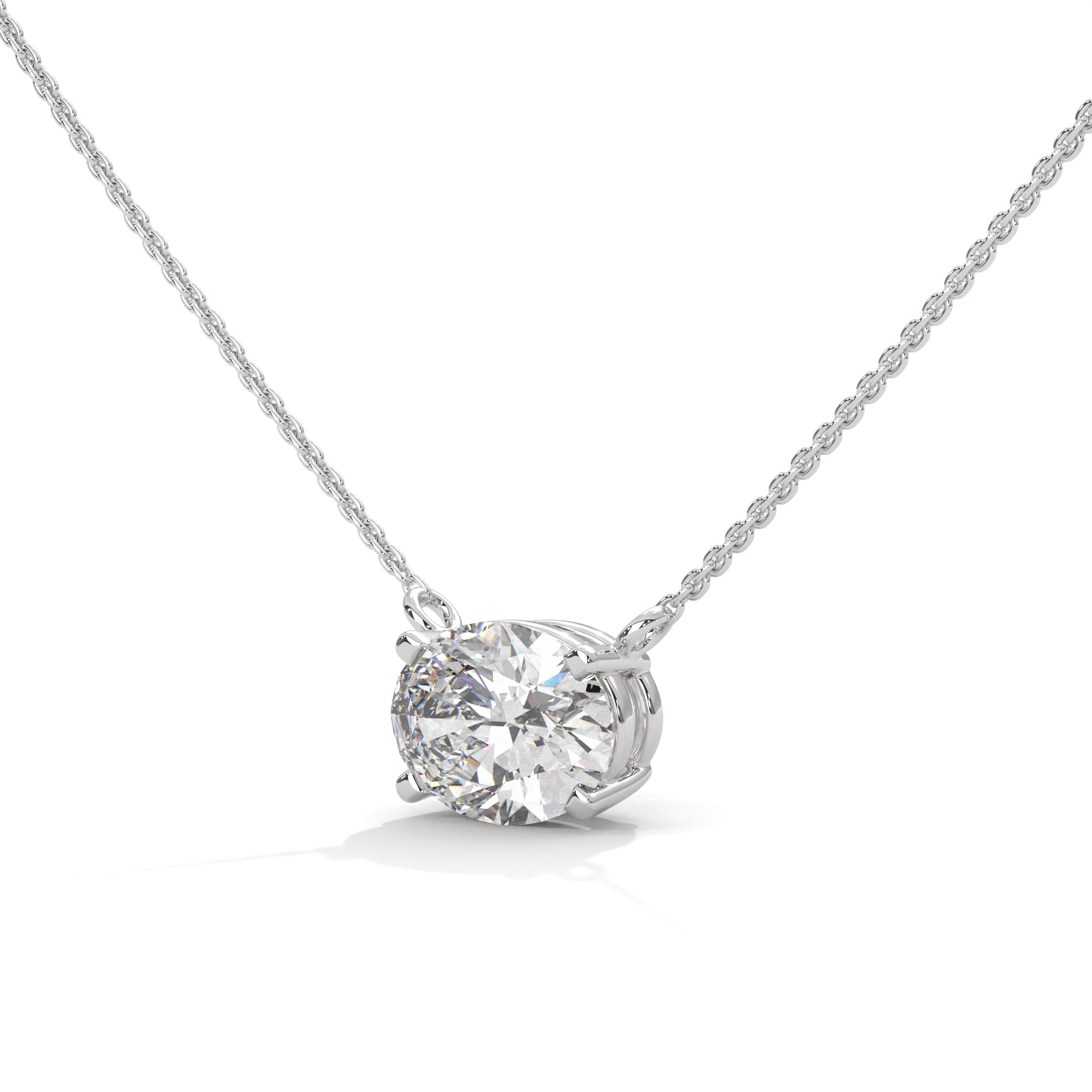 Adeline Oval Diamond Solitaire Pendant Necklace (2.00 ct.)