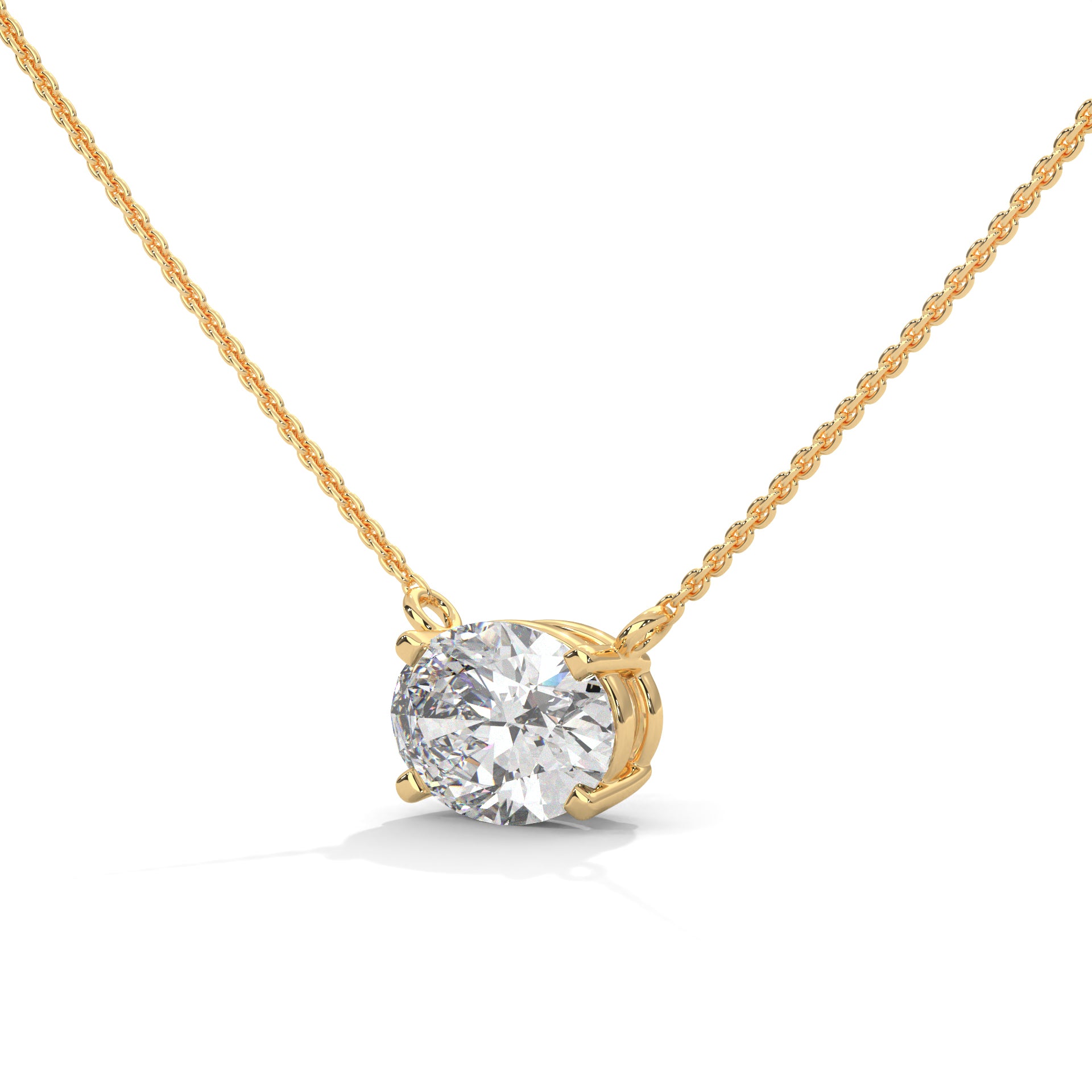 Adeline Oval Diamond Solitaire Pendant Necklace (2.00 ct.)