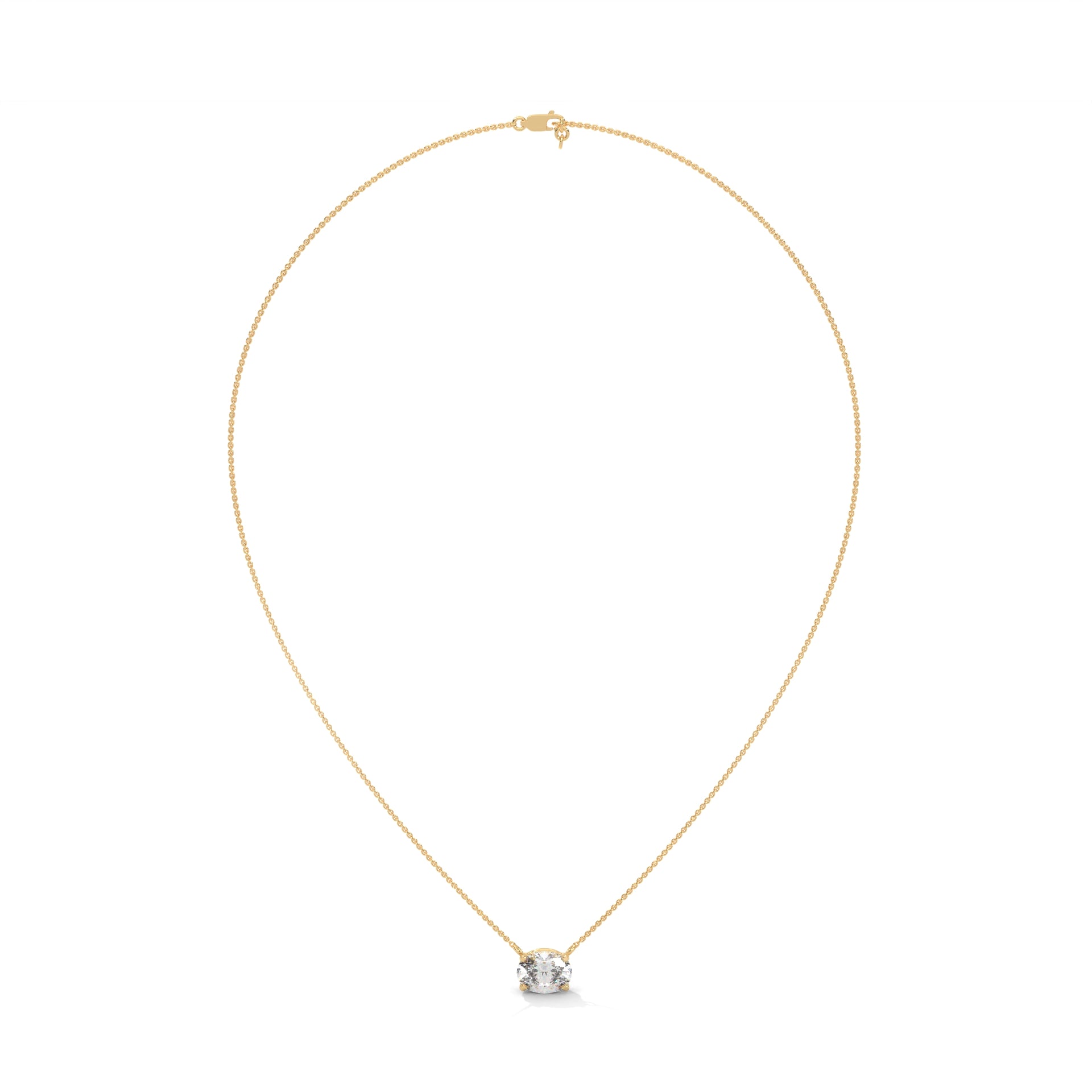 Adeline Oval Diamond Solitaire Pendant Necklace (2.00 ct.)