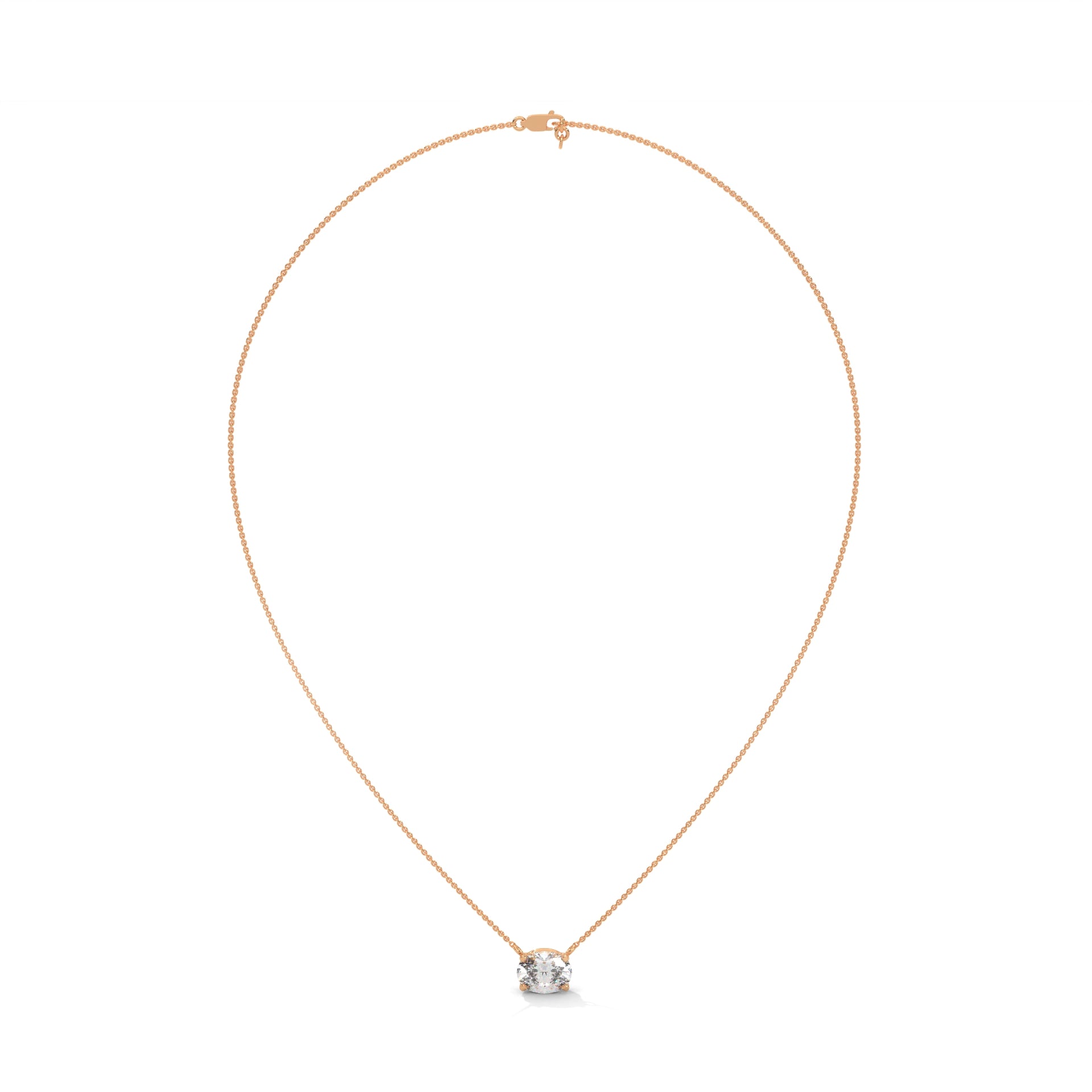 Adeline Oval Diamond Solitaire Pendant Necklace (2.00 ct.)