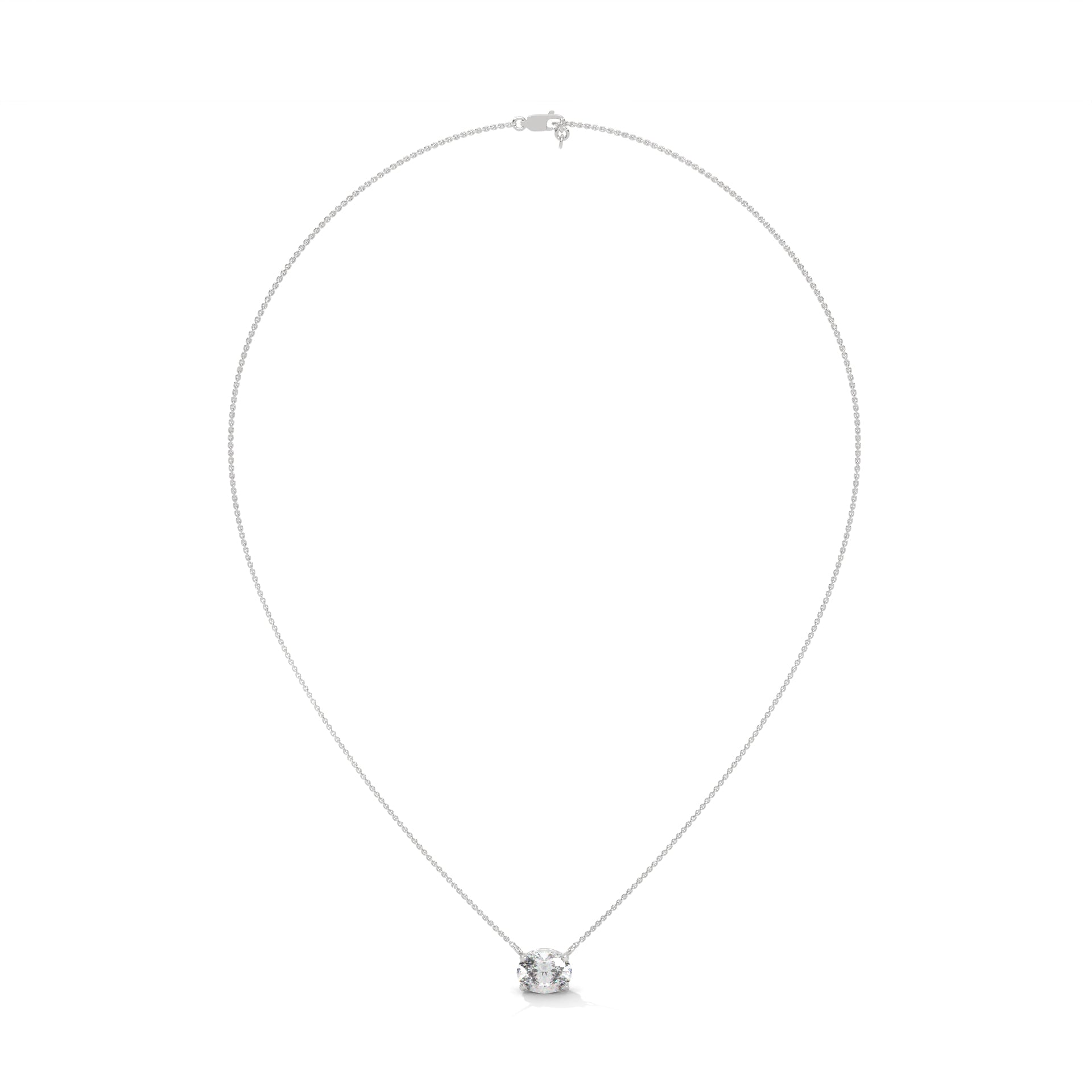 Adeline Oval Diamond Solitaire Pendant Necklace (2.00 ct.)