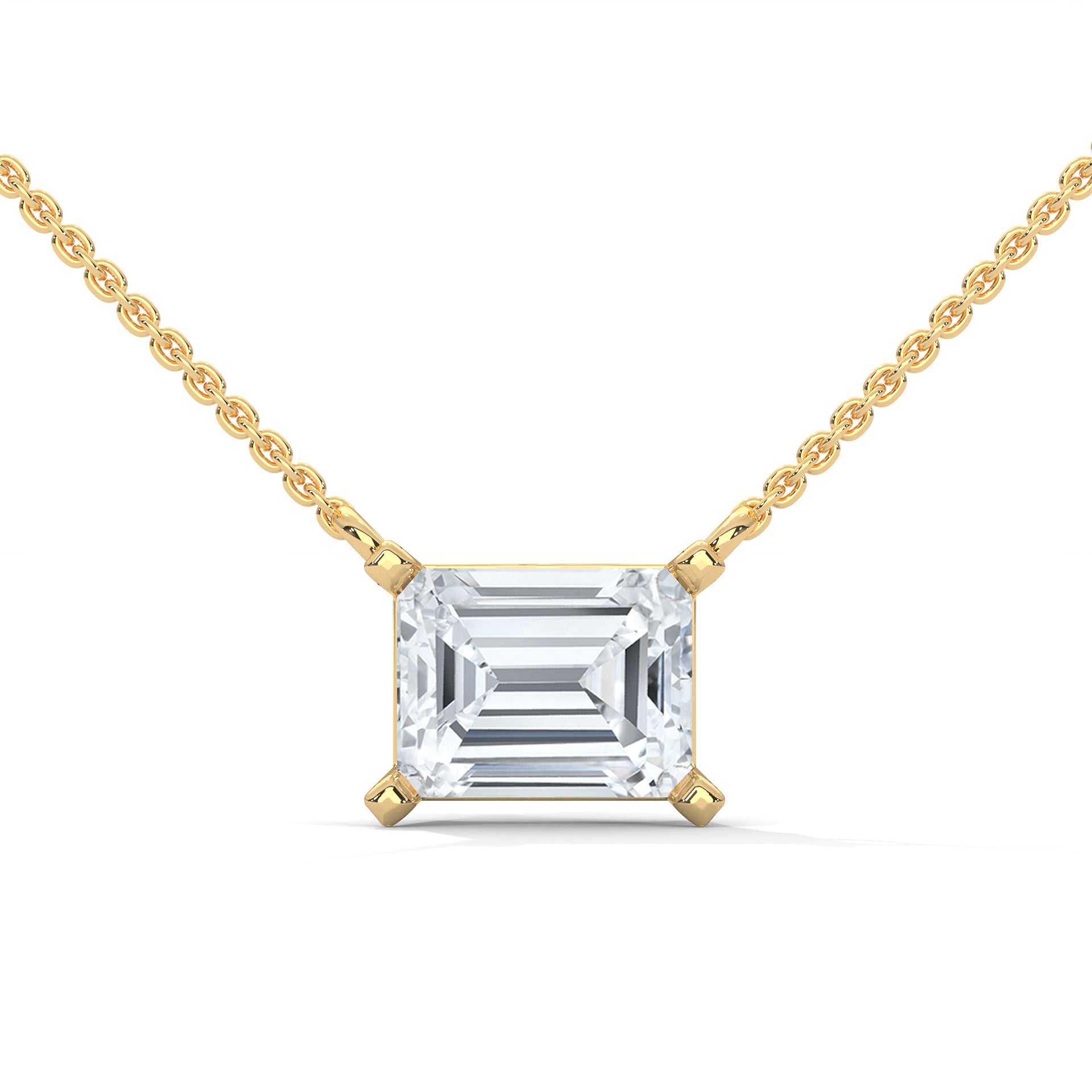 Sabine Emerald-Cut Diamond Pendant Necklace (1 1/2 ct. tw.)