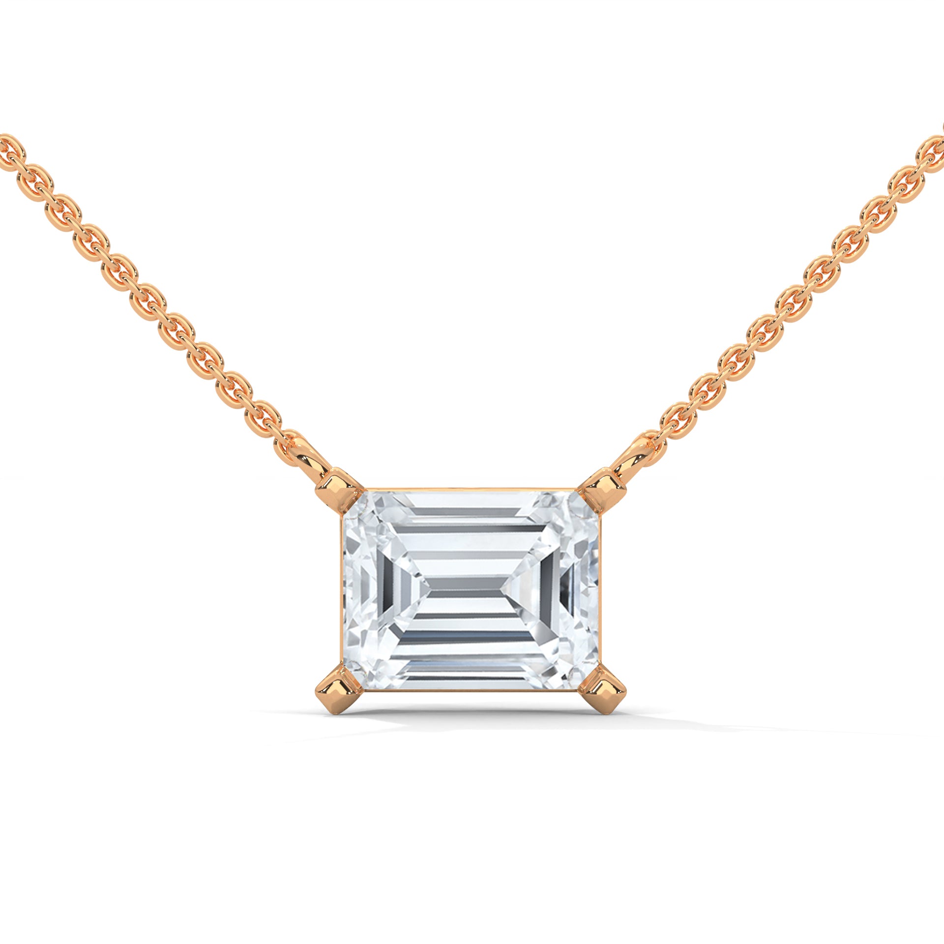 Sabine Emerald-Cut Diamond Pendant Necklace (1 1/2 ct. tw.)
