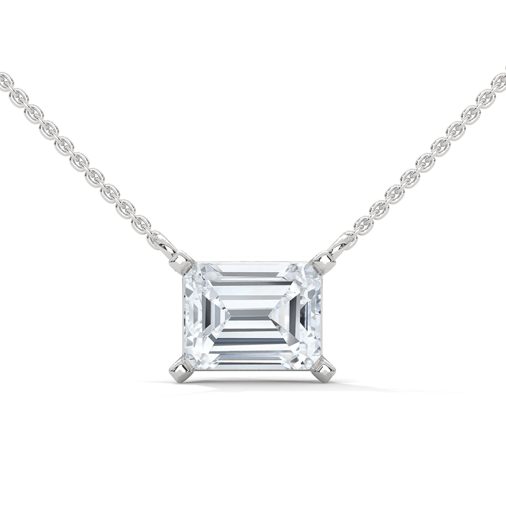 Sabine Emerald-Cut Diamond Pendant Necklace (1 1/2 ct. tw.)