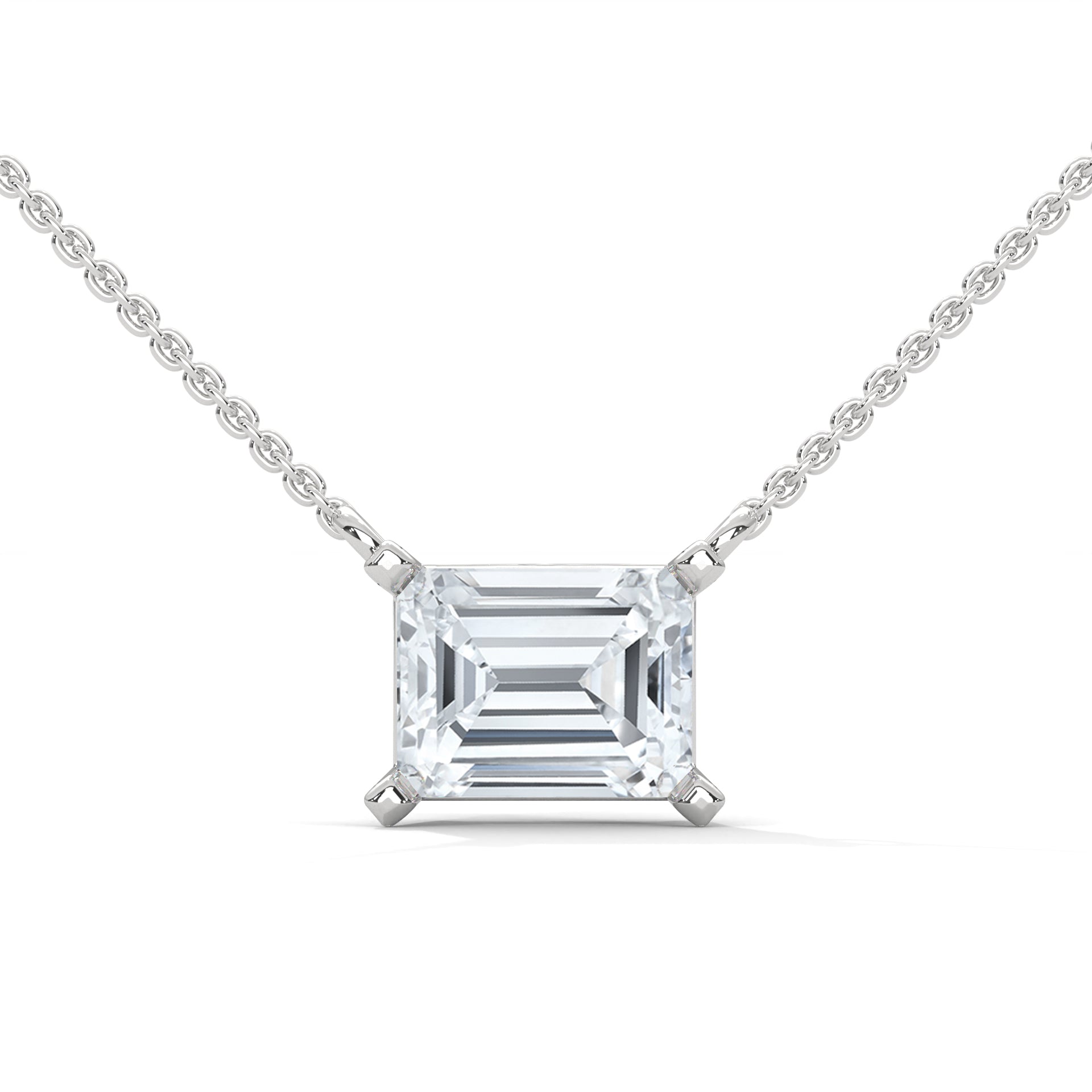 Sabine Emerald-Cut Diamond Pendant Necklace (1 1/2 ct. tw.)
