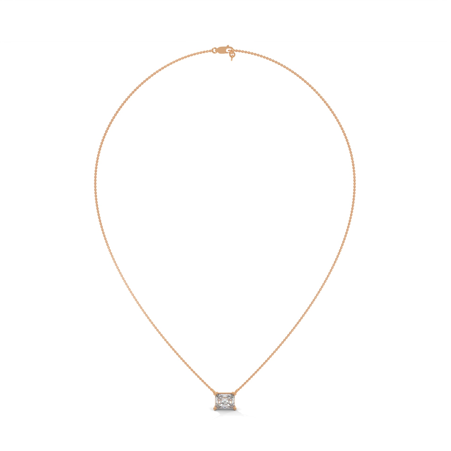 Sabine Emerald-Cut Diamond Pendant Necklace (1 1/2 ct. tw.)