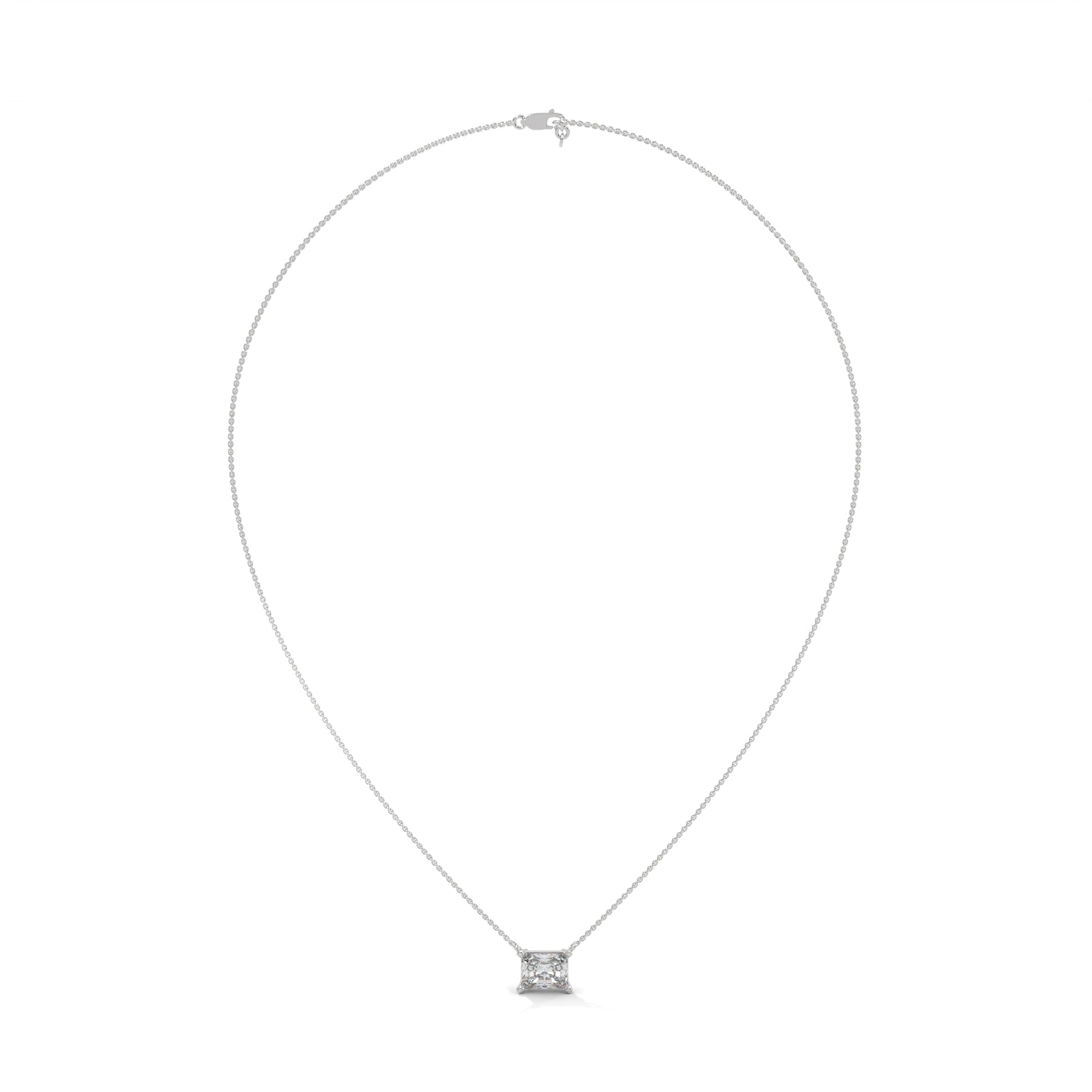 Sabine Emerald-Cut Diamond Pendant Necklace (1 1/2 ct. tw.)