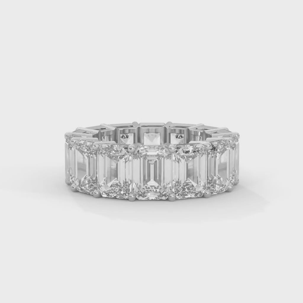 Séverine Emerald-Cut Diamond Eternity Band — white gold