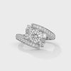 Solene Bypass Halo Diamond Ring - white gold video