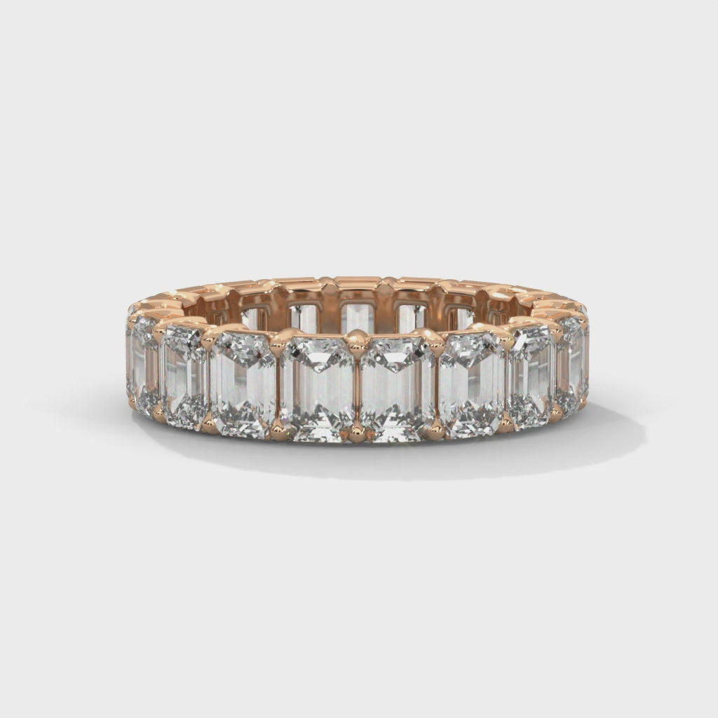 Emerald Cut Eternity Band