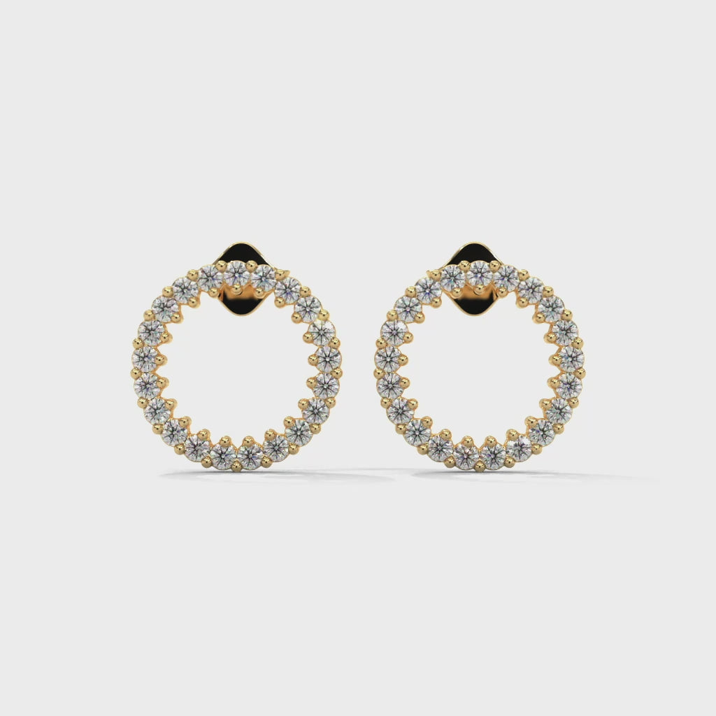 Luna Diamond Circle Stud Earrings (0.42 ct. tw.)