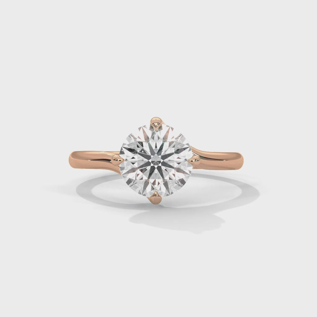 Elara Ring 2ct Round Brilliant Cut Diamond