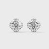 Eight-Prong Round Diamond Stud Earrings - white gold video