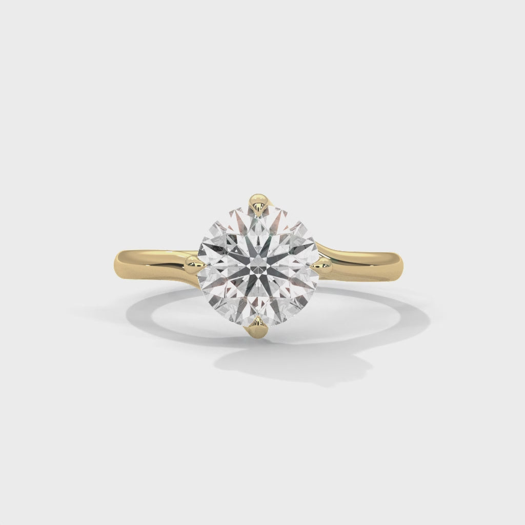 Elara Ring 2ct Round Brilliant Cut Diamond