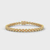 Vivienne Bezel Diamond Station Bracelet in 14kt yellow gold