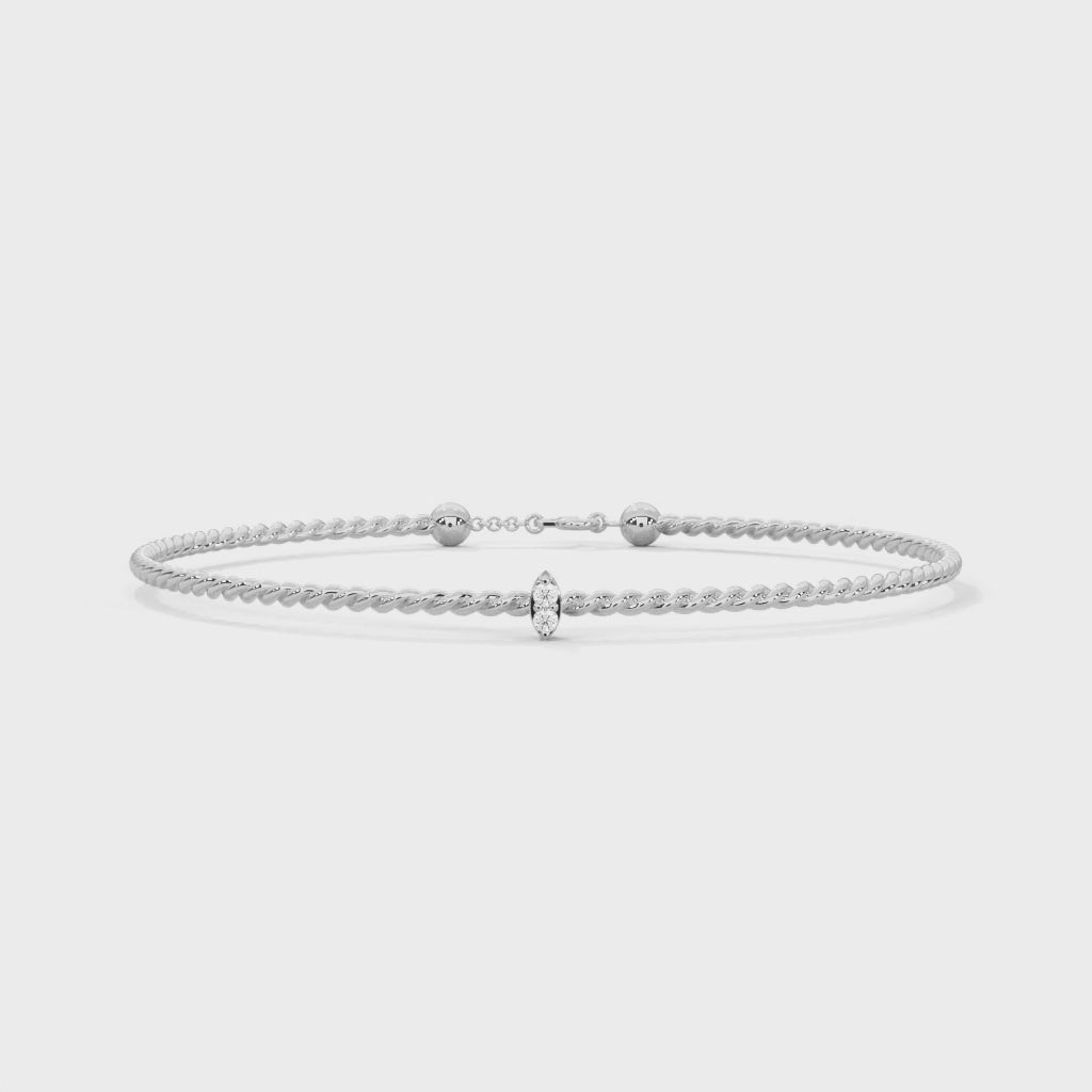 Aani Twisted Diamond Bracelet