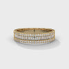 Clémence Baguette & Pavé Diamond Band in yellow gold
