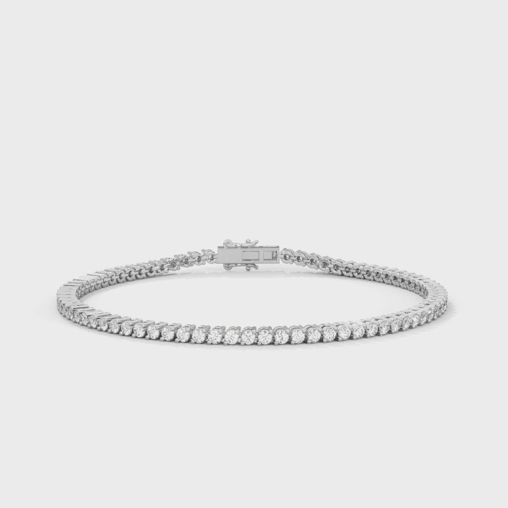 Nadia Round Diamond Tennis Bracelet in 14kt white gold