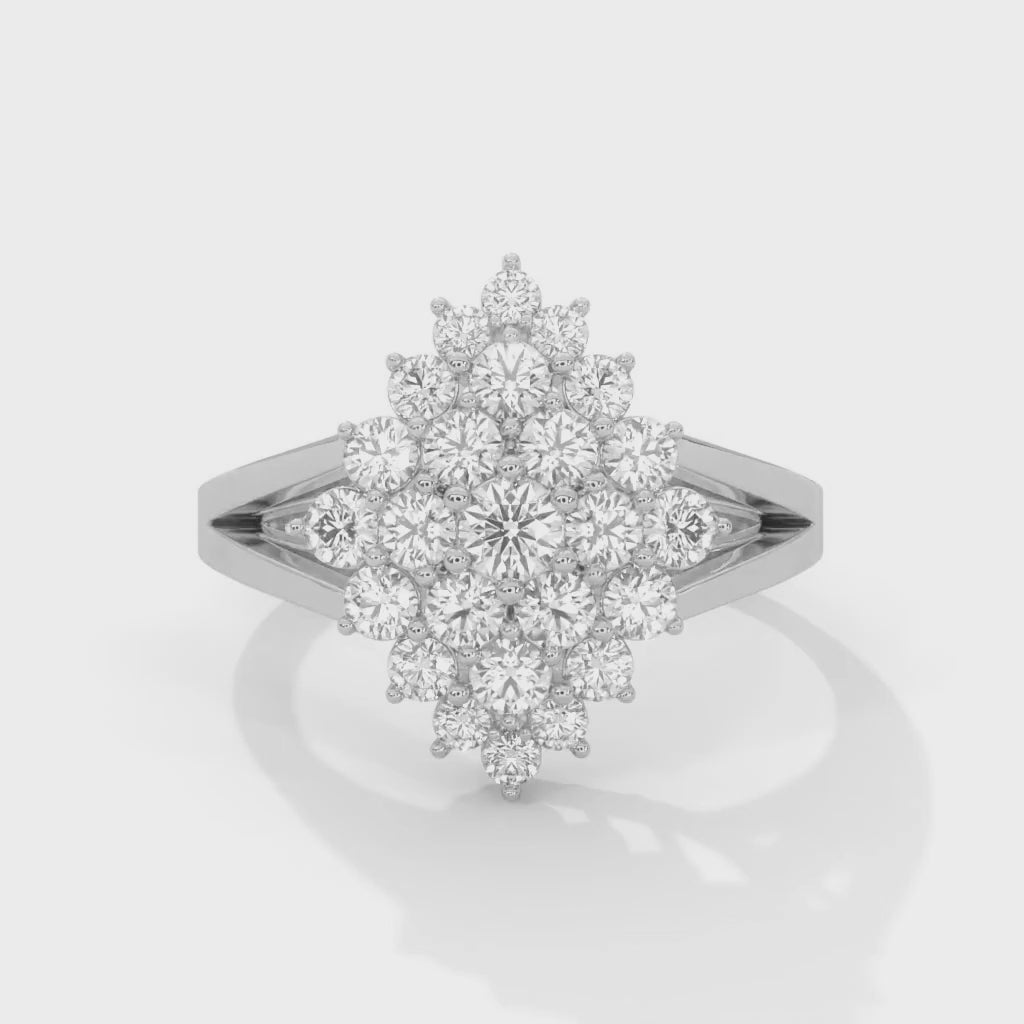 Aurelia Round Diamond Cluster Ring (1.07 ct. tw.)