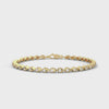 Perrine Pear Link Diamond Bracelet in 14kt yellow gold