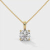 Aria Round Diamond Pendant Necklace - yellow gold video
