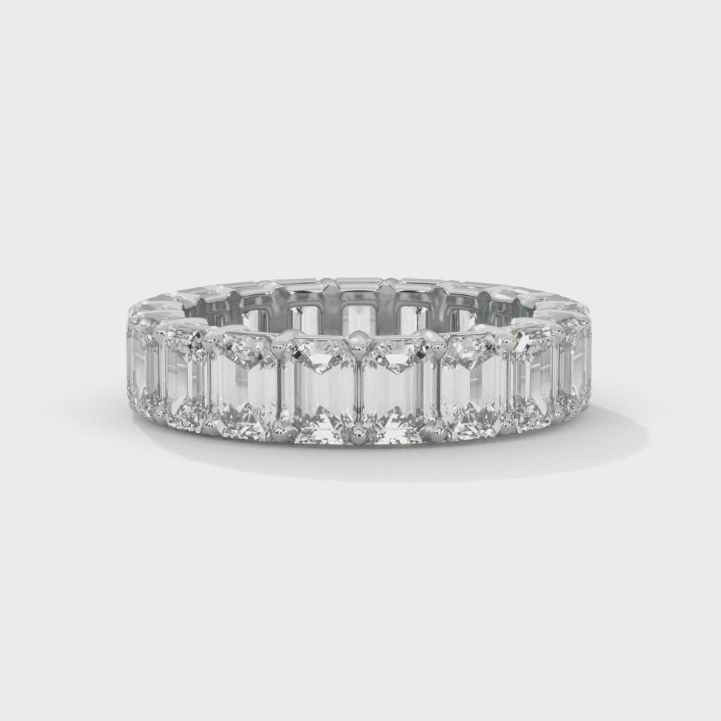 Emerald Cut Eternity Band