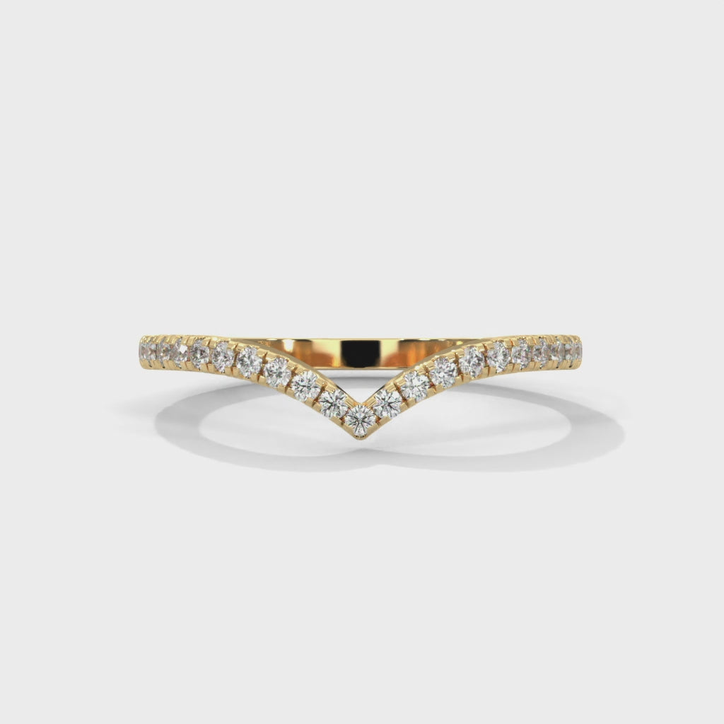 Ivy Chevron Pavé Diamond Band (2/9 ct. tw.)