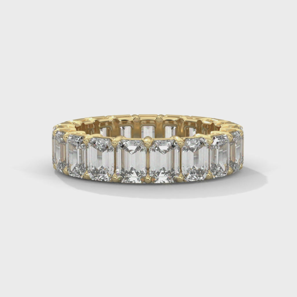 Emerald Cut Eternity Band
