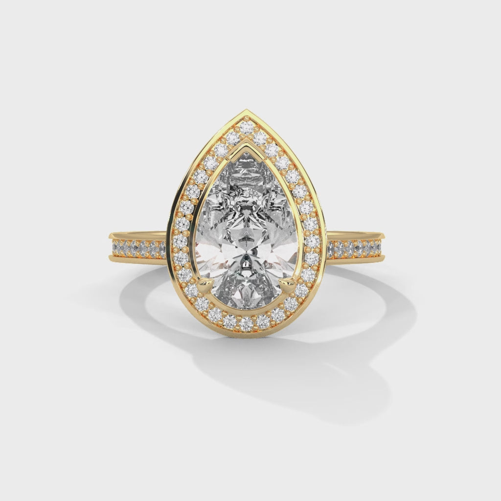Solace Halo Pear Diamond Ring (2 17/50 ct. tw.)
