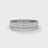 Clémence Baguette & Pavé Diamond Band in white gold