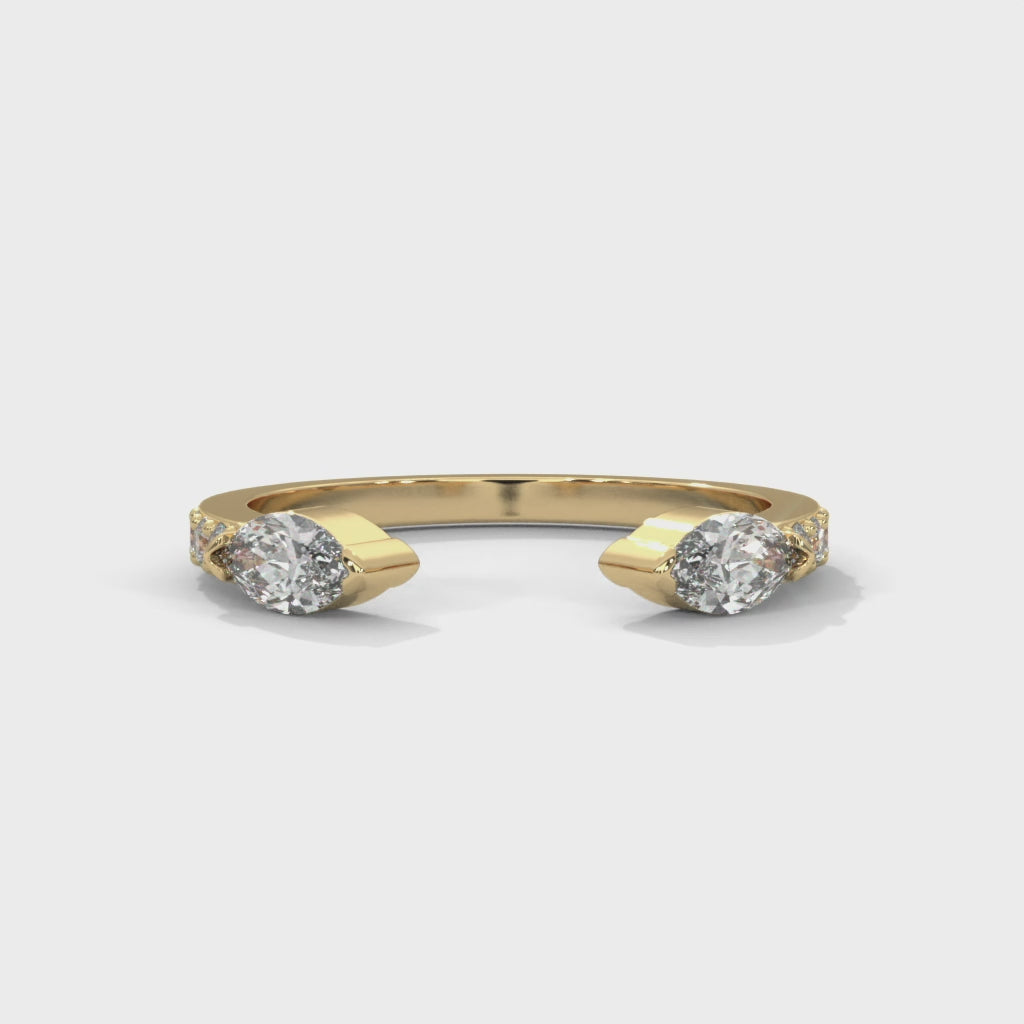 Cuff Marquise Diamond Ring (1/5 ct. tw.)