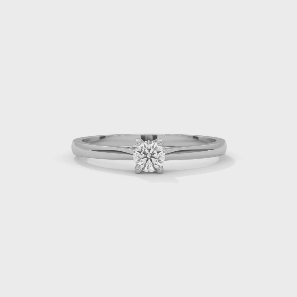 Éloïse Petite Round Solitaire Diamond Ring — white gold