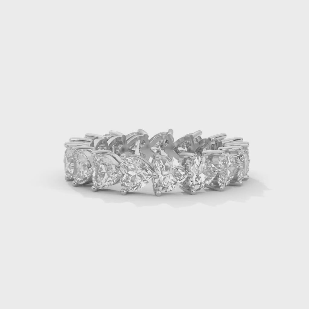 Félicité Heart-Cut Diamond Eternity Band — white gold
