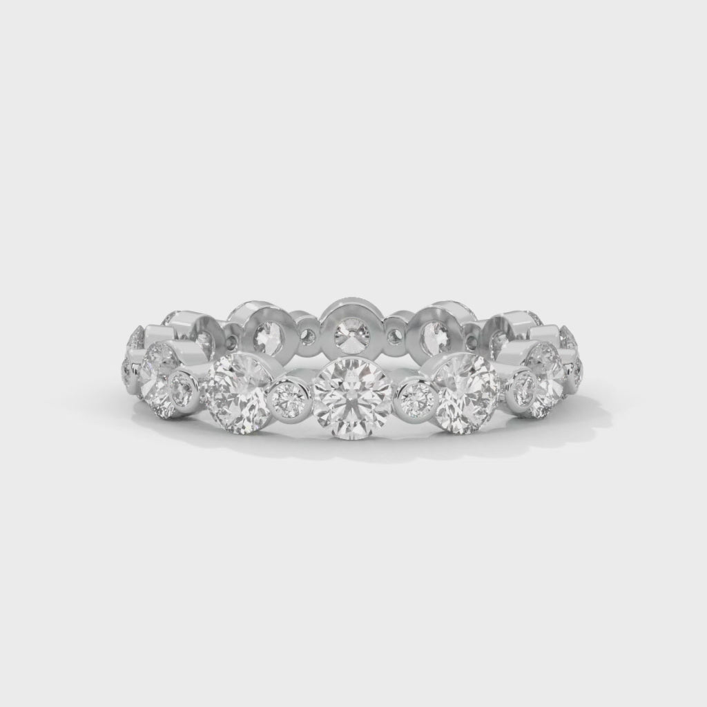 Roxane Shared-Prong Round Diamond Eternity Band in white gold