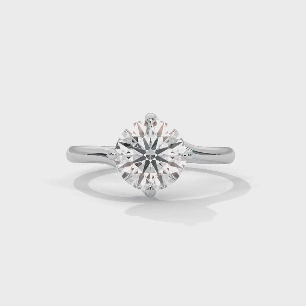 Elara Ring 2ct Round Brilliant Cut Diamond