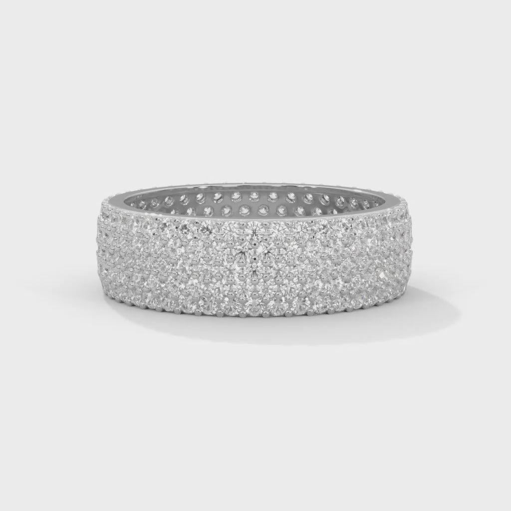 Ophelie Wide Pavé Diamond Eternity Band in 14kt white gold