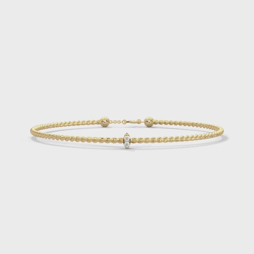 Aani Twisted Diamond Bracelet