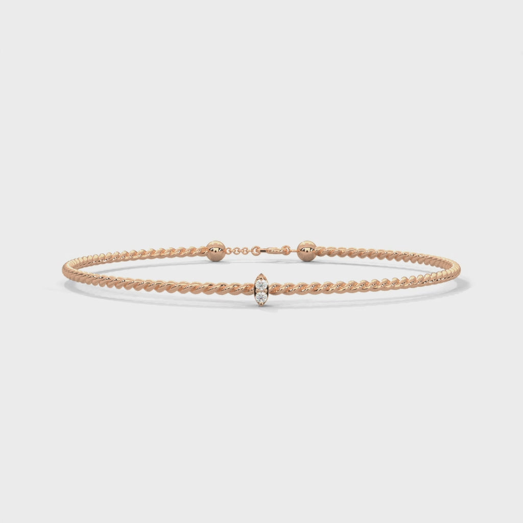 Aani Twisted Diamond Bracelet