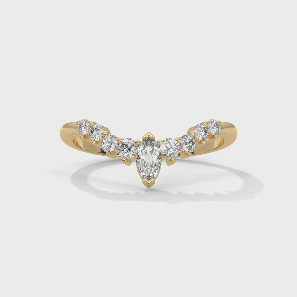 Coralie Marquise Crown Diamond Band (2/5 ct. tw.)