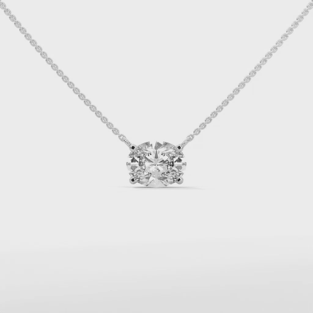 Adeline Oval Diamond Solitaire Pendant Necklace (2.00 ct.)