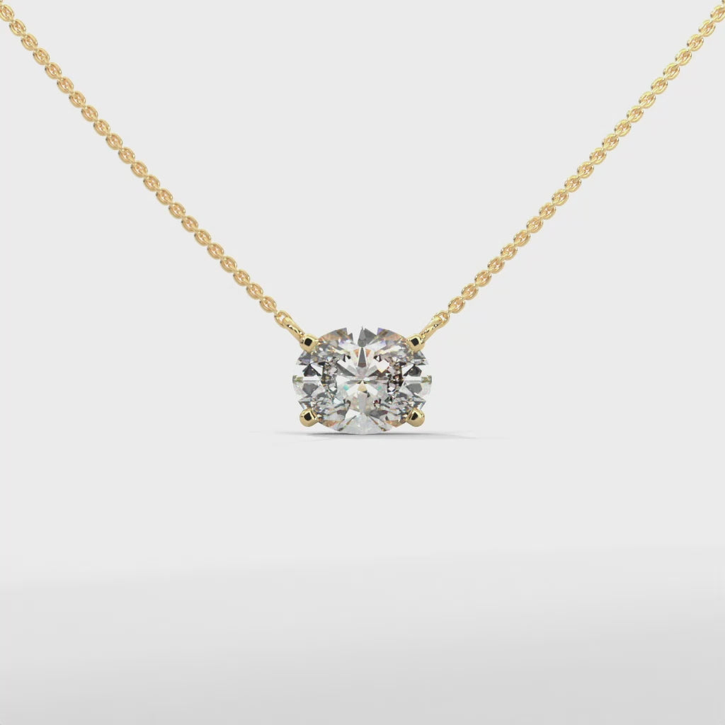 Adeline Oval Diamond Solitaire Pendant Necklace (2.00 ct.)