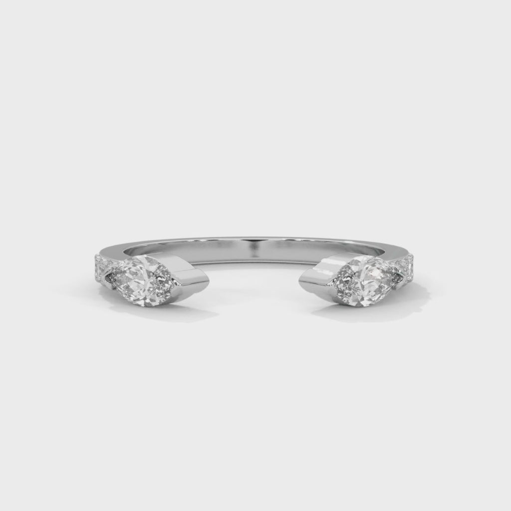 Cuff Marquise Diamond Ring (1/5 ct. tw.)