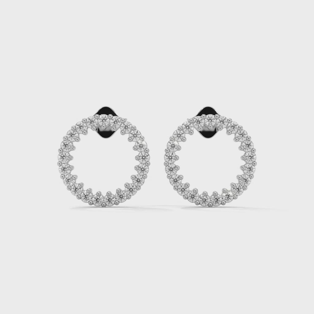 Luna Diamond Circle Stud Earrings (0.42 ct. tw.)