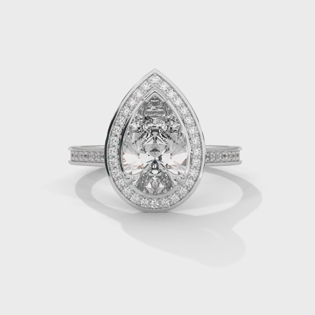 Solace Halo Pear Diamond Ring (2 17/50 ct. tw.)