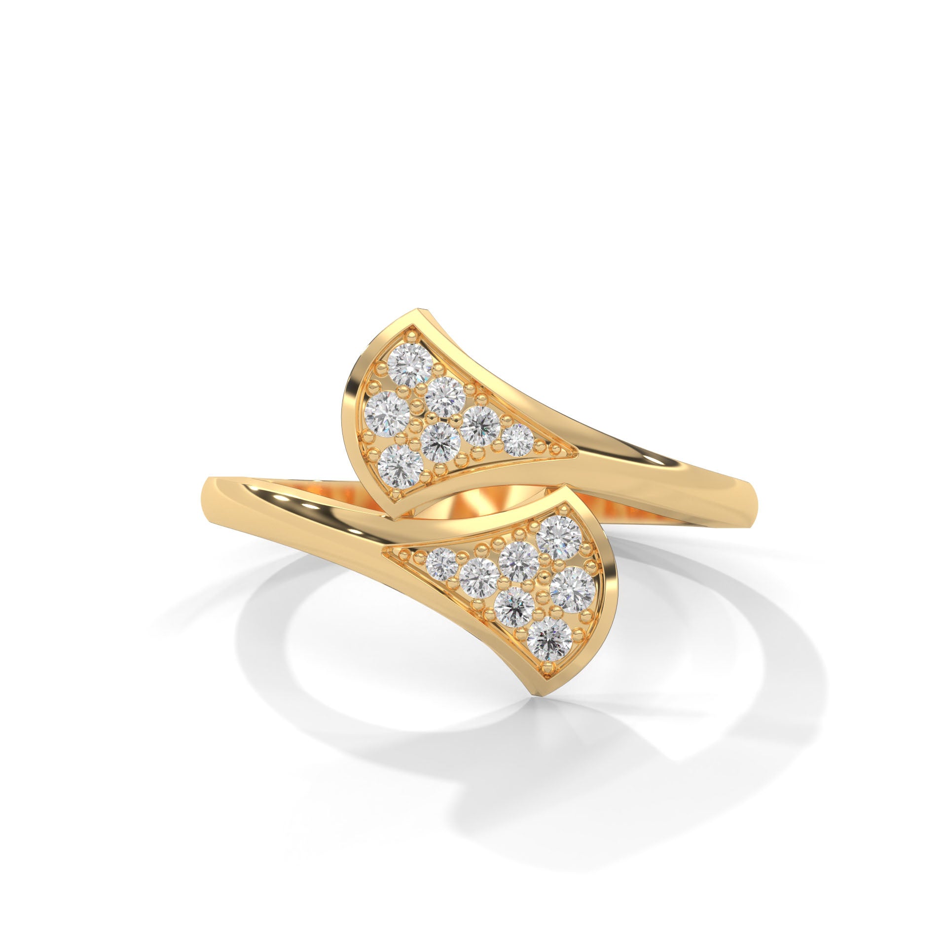 Anaïs Bypass Pavé Diamond Ring