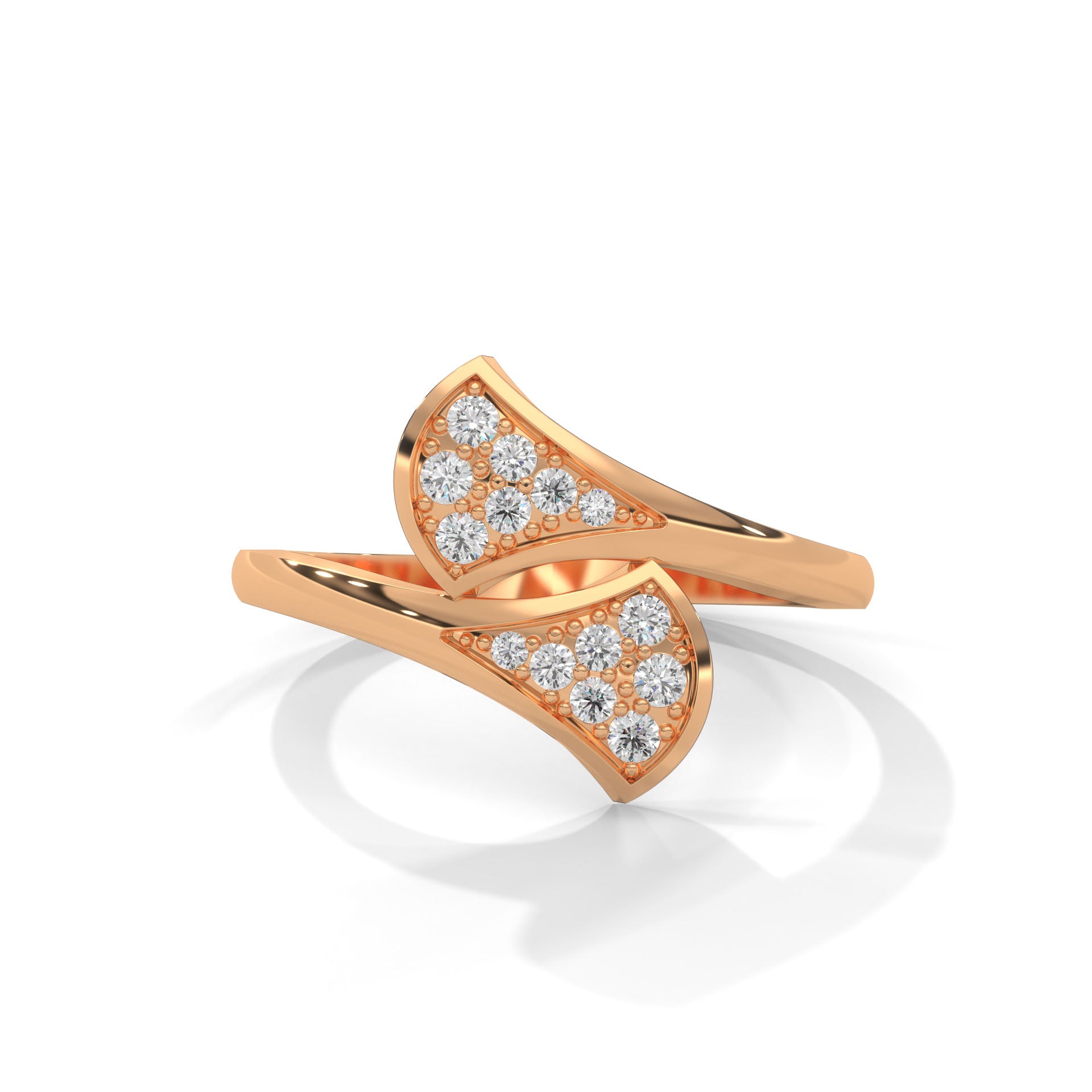 Anaïs Bypass Pavé Diamond Ring