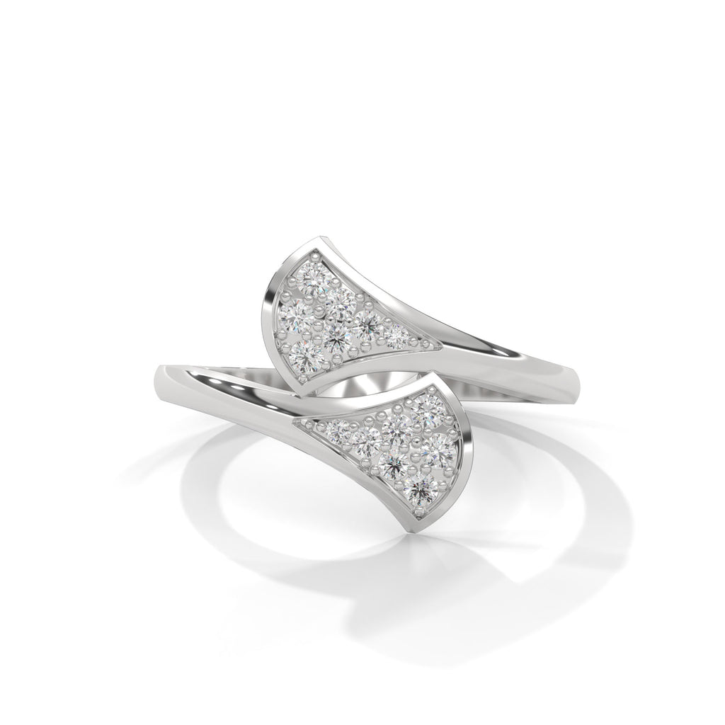 Anaïs Bypass Pavé Diamond Ring