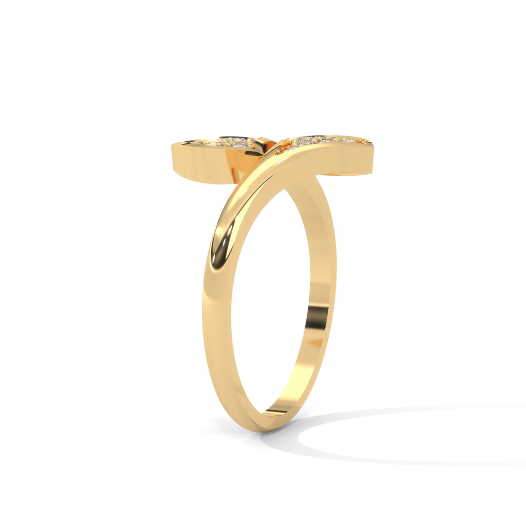 Anaïs Bypass Pavé Diamond Ring