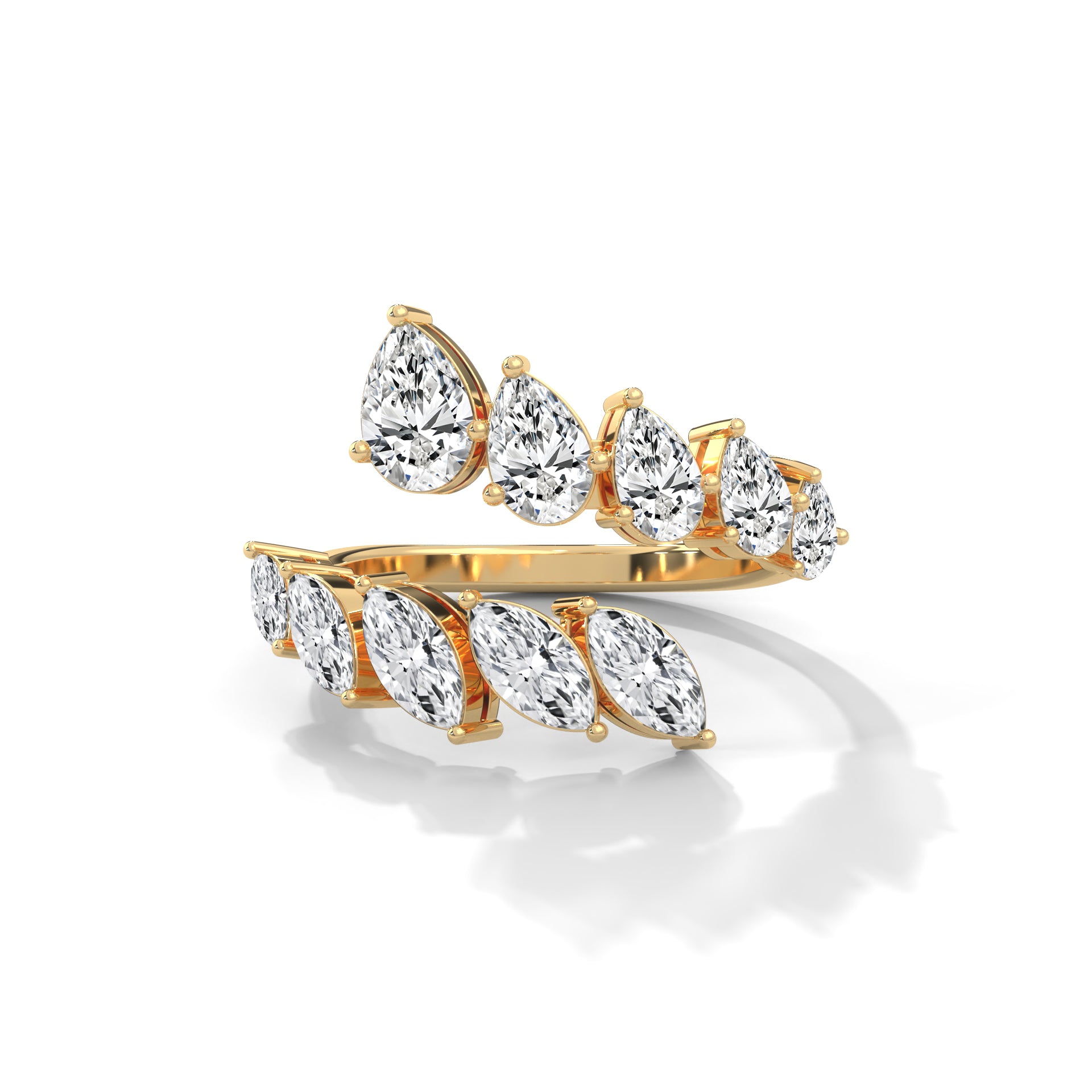 Liane Open Marquise & Pear Diamond Ring